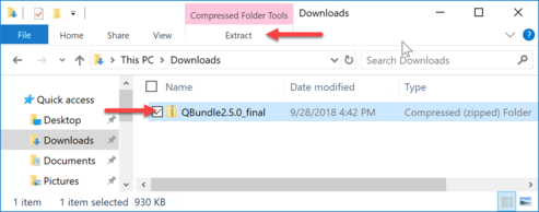QBundle Installation downloaded